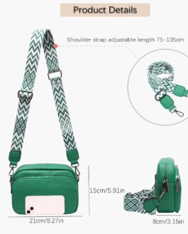 ZOUIQSS Damen Umhängetasche Leder Raute Frauen Crossbody Schultertasche Metallknopf Handtasche mit verstellbaren Schultergurten