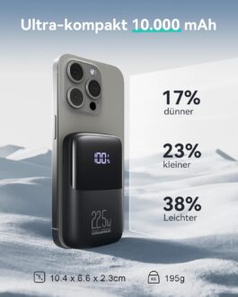 INIU Powerbank, Klein Aber Stark 22.5W 10000mAh PD3.0 QC4.0 Tragbares Schnellladegerät, Externer Akku mit Handyhalterung für iPhone 13 12 Pro Samsung S21 S20 Huawei Xiaomi LG iPad Tablet Airpods usw