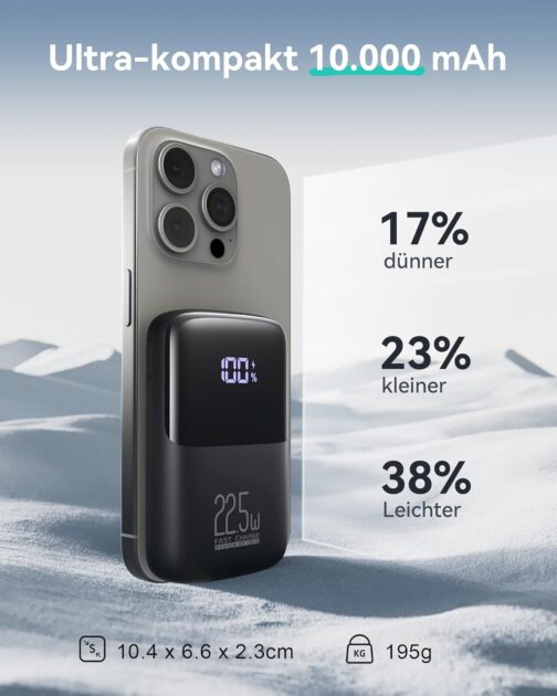 INIU Powerbank, Klein Aber Stark 22.5W 10000mAh PD3.0 QC4.0 Tragbares Schnellladegerät, Externer Akku mit Handyhalterung für iPhone 13 12 Pro Samsung S21 S20 Huawei Xiaomi LG iPad Tablet Airpods usw – Bild 2