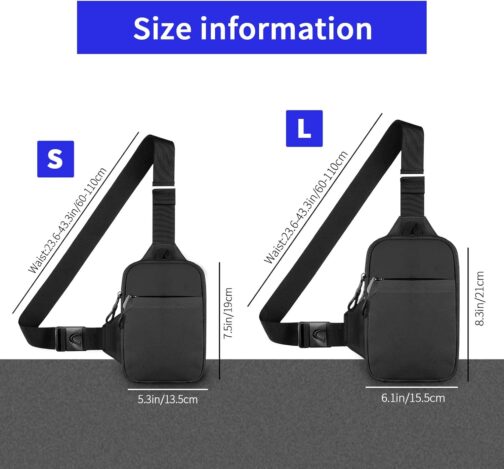 DONGKER Sling Chest Crossbody Bag, Waterproof Shoulder Bag, Crossbody Bag Backpack for Men and Women Hiking Outdoor Sports – Bild 6