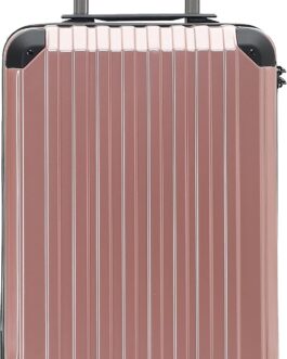 Münicase M816 Set of TSA Lock Suitcases, Hard Shell Trolleys, Rosagold