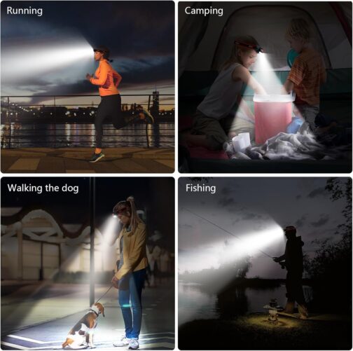 Gritin LED Headlamp, Pack of 2, Super Bright with 3 Modes, IPX5 Waterproof, Lightweight Mini Headlamp for Running, Camping, Jogging, Fishing, for Children – Bild 7