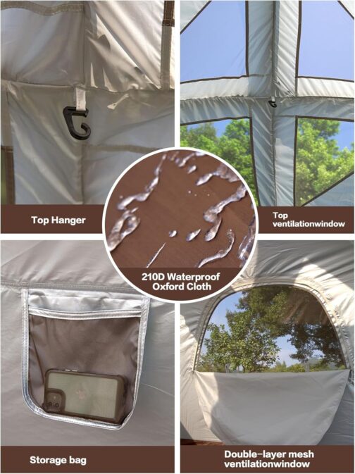 DanCoom Inflatable Tent 2/4/6/8 Person Tents for Camping, Big Air House Tent Contains Rainfly, Easy Setup Large Inflate Tents for Outdoor Camping, Glamping Tents Large Apse – Bild 5