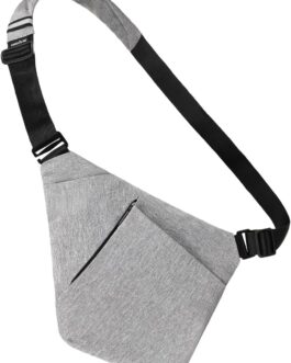 HALOVIE Chest Pocket with RFID Protective Compartment Men’s Large Shoulder Bag Anti-Theft Bag Sling Bag for Everyday Commuting and City Trips, Urbanq3-grey