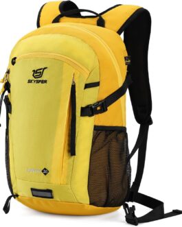 SKYSPER Lightweight Hiking Backpack Small Backpack with Back Ventilation Trekking Backpack Made of Breathable 3D Air Mesh Polyester Camping Outdoor Hiking Backpack