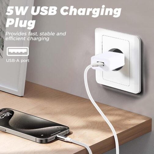 4 Pack 5W Charger USB Power Supply Plug Adapter, 1A/5V Charging Plug USB Socket Power Plug Compatible with iPhone Samsung Huawei Xiaomi Oppo (White) – Bild 3