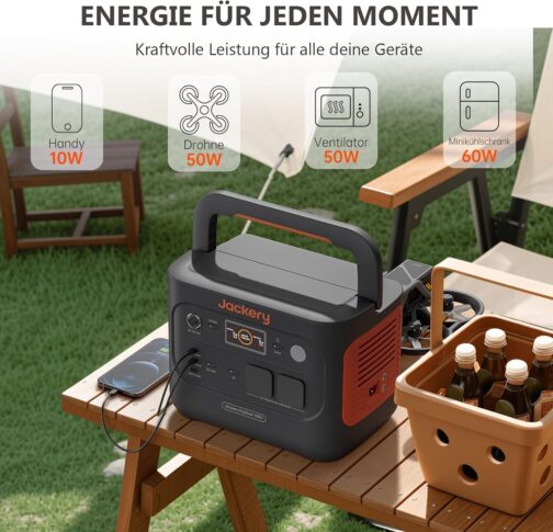 Jackery Powerstation 1000 v2 with 200 W Solar Panel, 1070 Wh LiFePO4 Solar Generator, 1500 W AC/100 W USB-C Output, 1 Hour Quick Charge for Camping, Motorhome, Emergency – Bild 4