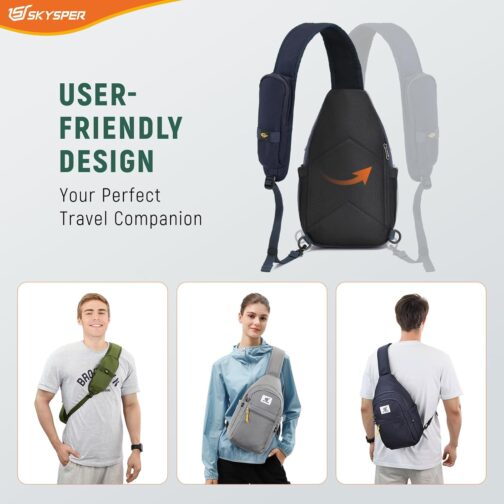 SKYSPER Chest Bag Men's Small Sling Bag Lightweight Shoulder Bag Crossbody Shoulder Bag for Men Women Travel Hiking Outdoor – Bild 5