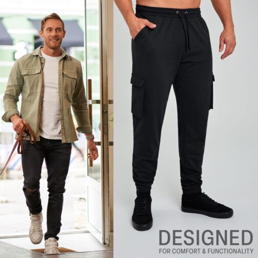 CityComfort Men's Long Jogging Bottoms with 4 Pockets Jogging Cargo Trousers Casual Trousers - Gifts for Men – Bild 4