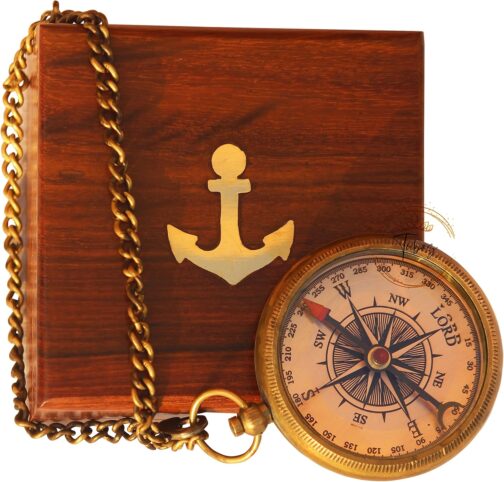Compass Engraved Trust in The Lord with All Your Heart Proverbs 3:5-6 with Wooden Box Camping Compass Gift Compass Graduation Gift Compass for Women Men Boys Girls – Bild 3