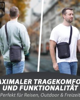 RUVO® Umhängetasche Herren I Stylische Crossbody Bag für Alltag & Freizeit I Praktische Herren Umhängetasche I Leicht, Kompakt und Vielseitig