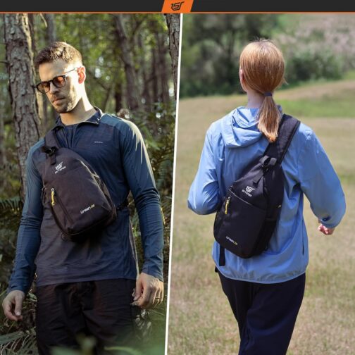 SKYSPER Shoulder Bag Chest Bag Lightweight Sling Bag Small Waterproof Crossbody Shoulder Bag for Hiking Outdoor Sports Travel – Bild 6