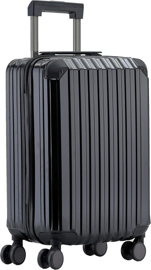 Münicase M816 TSA Lock Suitcase Travel Suitcase Trolley Suitcase Set Hard Shell Board Case, black, Small case