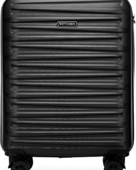 WITTCHEN Skyspeed Line ABS Hard Shell Suitcase Travel Suitcase Trolley Combination Lock Telescopic Handle 4 Wheels, black