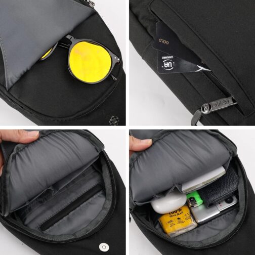 WATERFLY Anti-Theft Sling Bag for Men and Women, Chest Bag, Hippie Crossbody Bag, Multipurpose Daypack – Bild 5