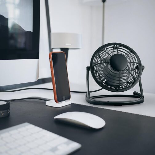 CSL - USB fan | Table fan / fan / fan | ideal for the desktop incl. On/off switch. PC / MAC / laptop | in black – Bild 6