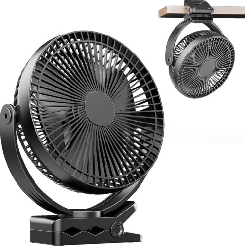 ATEngeus USB Fan, Hand Fan, Small Fan, USB Mini Fan, 4 Speeds, 90° Rotatable USB Fan, Low Noise, for Office, Home and Outdoor (TF29)