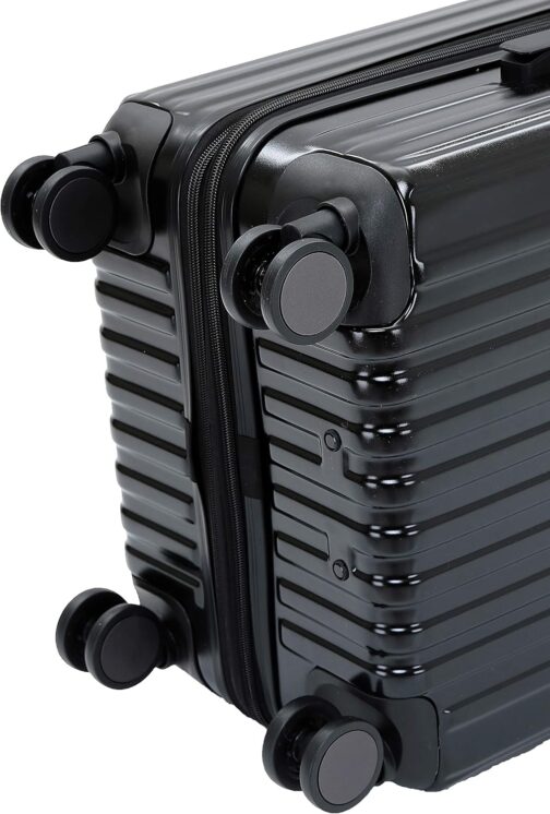 Münicase M816 TSA Lock Suitcase Travel Suitcase Trolley Suitcase Set Hard Shell Board Case, black, Small case – Bild 6