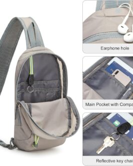 G4Free Shoulder Bag, RFID Blocking Crossbody Backpack with Front Pocket, Hiking Daypack, Chest Bag for Men and Women