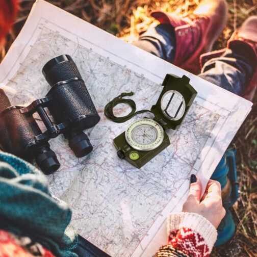 GWHOLE Waterproof Compass for Hiking Military Navigation with Pouch Lanyard and English User Guide – Bild 8