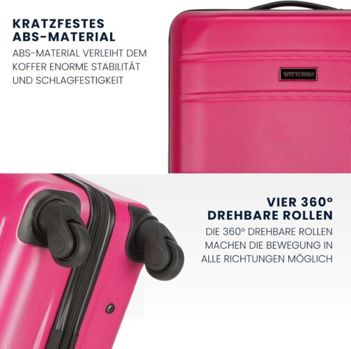 WITTCHEN Travel Suitcase, Trolley Suitcase, pink – Bild 3