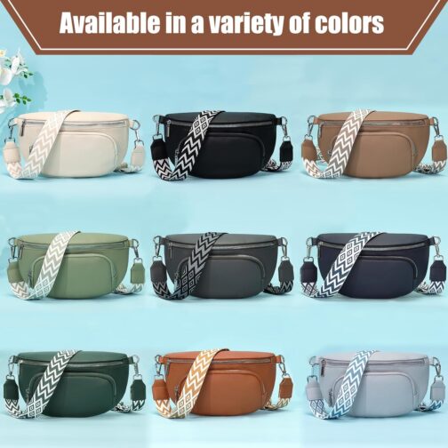 Rorimyth Bum Bag Women's Black Shoulder Bag Women's Small Handbag Women's Crossbody Bag Women's Belt Bag Women – Bild 2