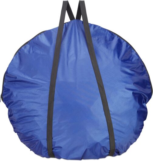 Relaxdays Pop Up Camping Tent H x W x D: 135 x 200 x 200 cm, throwing tent, water-repellent, small pack size, UV 50+, blue, blue – Bild 6