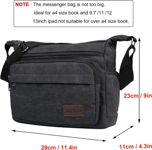 JAKAGO Waterproof Shoulder Bag Men's Multi Bag Canvas Work Bags for Men & Women, for Outdoor, Camping, Travel, Work, Daily Use – Bild 3