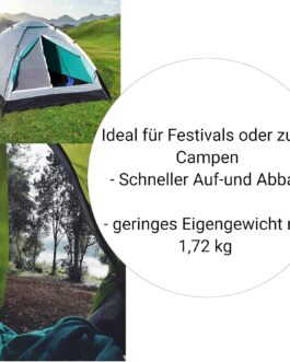 Ultralight 1.7 kg Camping Tent Festival Tent with Transport Bag 2 People Trekking Tent Igloo with Carry Bag Small Lightweight Dome Tent 2 Man Camping Tent Lightweight