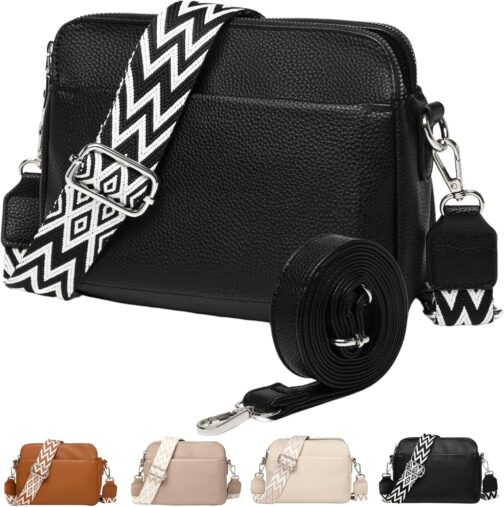 Makukke Crossbody Bag Women's Shoulder Bag Mobile Phone Case for Hanging Small Handbag Women's Modern Shoulder Bag PU Leather Bag with Card Slot 2 Shoulder Straps Adjustable Removable Shoulder Strap
