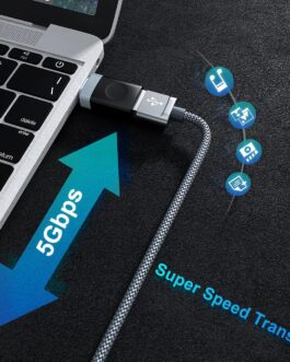 Basesailor USB C Male to USB A Female Adapter 3 Pack, Thunderbolt 3 Type C Male A Female OTG Charging Cable Adapter for MacBook Pro 2023, iPad 10, Samsung Galaxy S25 S24 Plus Ultra, A54, iPhone 16 16e