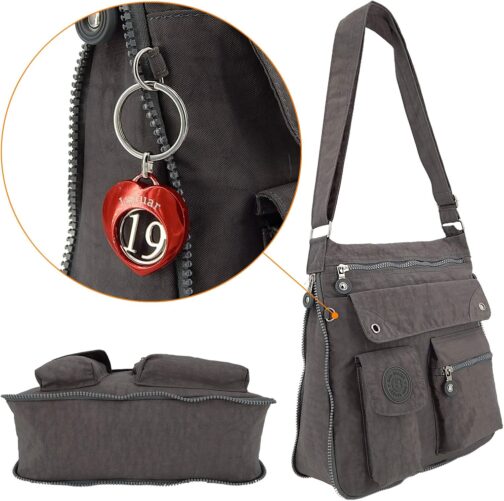 ekavale Lightweight Women's Shoulder Bag - Practical Crossbody Handbag with Multiple Compartments - Shoulder Bag Water-Repellent Women’s Bag – Bild 4