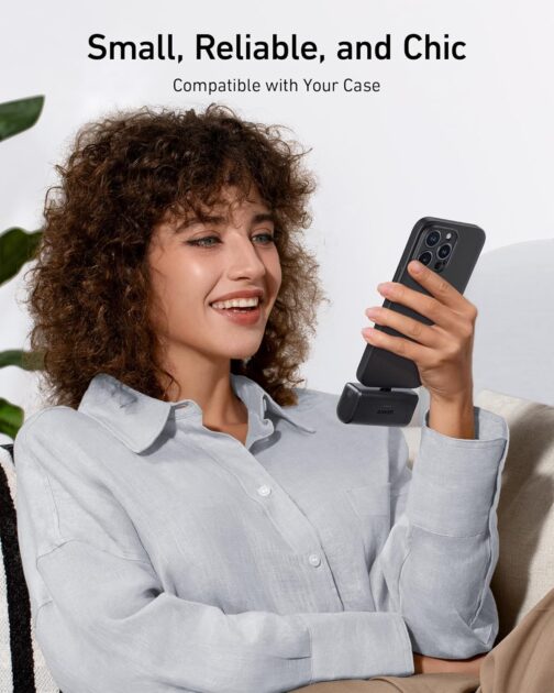 Anker Nano Power Bank, 5000 mAh Power Bank 22.5 W, Integrated Foldable USB-C Connector, Compatible with iPhone 15, Samsung S22/23 Series, Note20/10 Series, Huawei, iPad Pro/Air, AirPods and More – – Bild 5