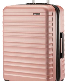 Amazon Basics Hard Shell Suitcase Set, Rose Gold, 1 piece