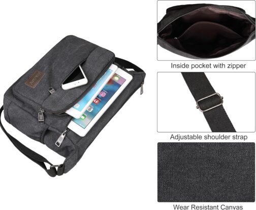 JAKAGO Waterproof Shoulder Bag Men's Multi Bag Canvas Work Bags for Men & Women, for Outdoor, Camping, Travel, Work, Daily Use – Bild 5