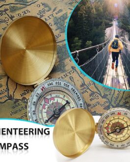 Children’s Compass, Portable Compass Pocket Compass, Outdoor Compass, Waterproof Pocket Compass Made of Brass with Fluorescence and Navigation Tools for Outdoor Activities such as Camping Hiking