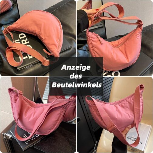 Valleycomfy Crossbody Moon Bag Shoulder Bag Women's Half Moon Handbag Water-Repellent Bum Bag Women's Half Moon Bag Shoulder Bag with Shoulder Strap Adjustable – Bild 7