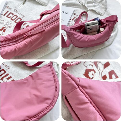 Valleycomfy Crossbody Moon Bag Shoulder Bag Women's Half Moon Handbag Water-Repellent Bum Bag Women's Half Moon Bag Shoulder Bag with Shoulder Strap Adjustable – Bild 3
