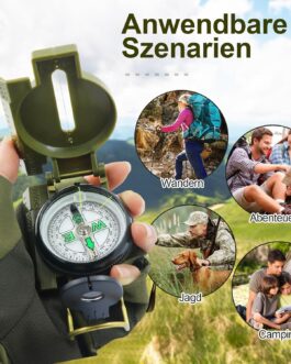 kodivenj Compass Outdoor Compass, Aluminium Alloy Material Compass, Suitable for Hunting, Hiking and Outdoor Activities, Shock and Waterproof, Precise Positioning