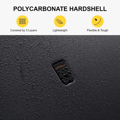 LEVEL8 Hand Luggage Suitcase, Lightweight Made of 100% Polycarbonate, Trolleys Suitcase, Hard Shells, Trolley Case, Elegance, Micro Diamond Textured Design 8 Spinner Size, dark grey, Suitcase set – Bild 4