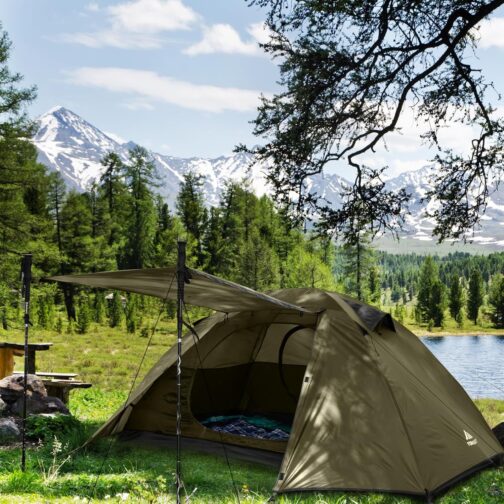 Forceatt Zelt 2-4 Personen Camping Wasserldicht 3-4 Saison,Ultraleicht Zelte Mit Kleinem Packmaß, Kuppelzelt Sofortiges Aufstellen Für Trekking, Outdoor, Festival – Bild 6
