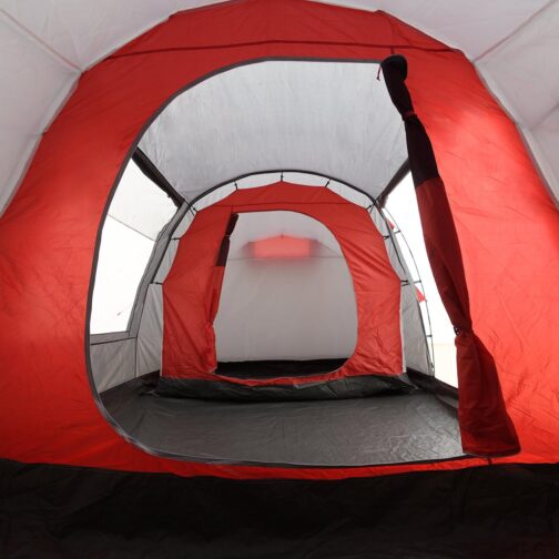 JUSTCAMP Lake 4 Camping Tent, 4 Person Family Tent, Large, Sturdy, Waterproof for Festival, Portable, High Dome Tent with Two Sleeping Cabins and Anteroom with Standing Height, Tunnel Tent – Bild 4