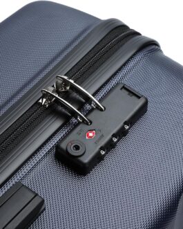 KONO Suitcase Travel Suitcase Lightweight Hard Shell Rolling Suitcase with TSA Lock and 4 Wheels, darkblue