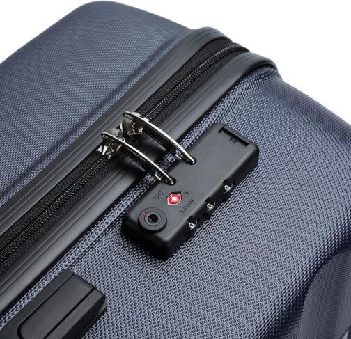 KONO Suitcase Travel Suitcase Lightweight Hard Shell Rolling Suitcase with TSA Lock and 4 Wheels, darkblue – Bild 2
