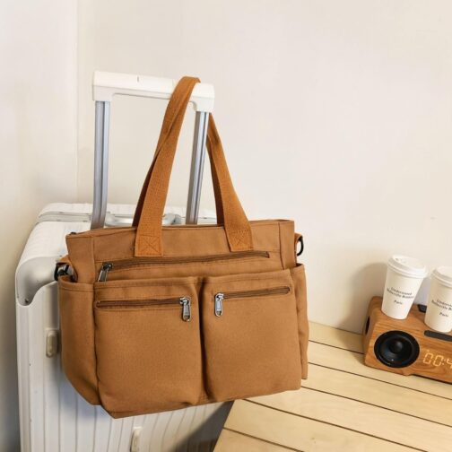Makukke Cord Women's Shoulder Bag Tote Bag Large Multiple Bag Shopper Bag Handbag Shoulder Bags for Work Office Travel Shopping School – Bild 3