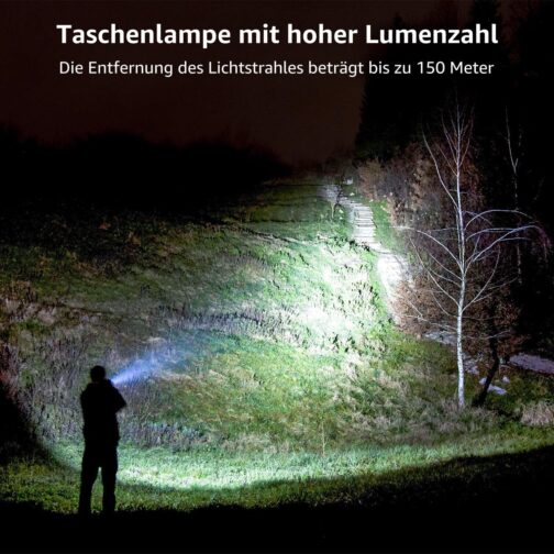 Lepro LED Torch, LE2000 Extremely Bright LED Torches with 5 Modes, Zoomable Camping Hand Lamp, Waterproof Torch for Camping, Outdoors, Hiking, Fishing, Gift (Pack of 2) – Bild 2