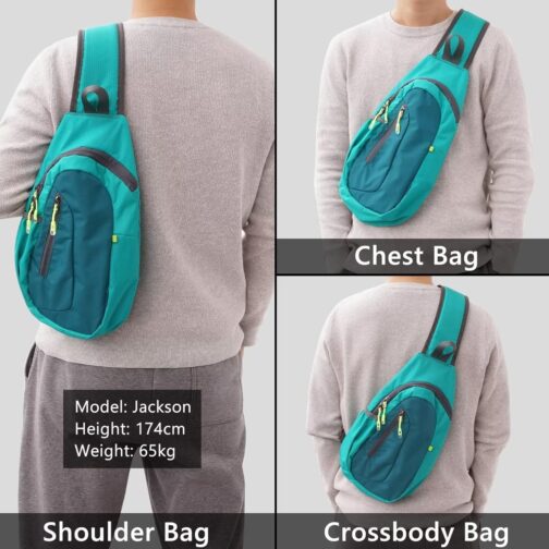 TITECOUGO Lightweight Chest Bag Small Shoulder Bag Lightweight Crossbody Backpack for Men Women and Children Shoulder Bag for Sports and Outdoor Use – Bild 6