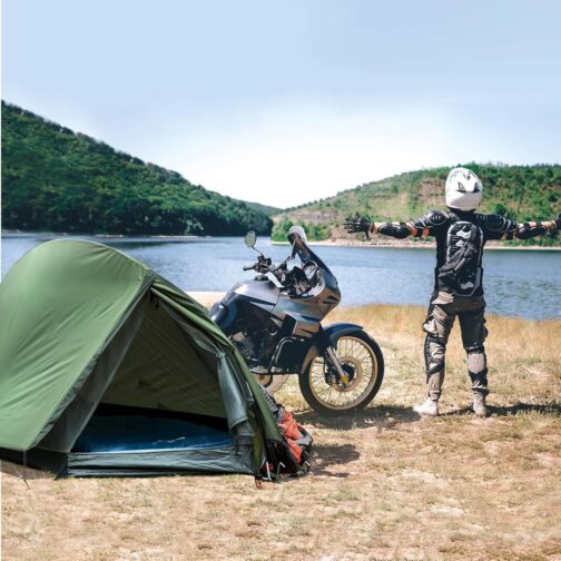 Forceatt Tent, 1/2 Person Camping Tent, Ultralight Small Pack Size Tent, 1 Person, Waterproof, Quick Assembly, Double Layer Dome Tents, for Camping, Motorcycle Trips, Trekking, Hiking Trips, Festivals – Bild 7