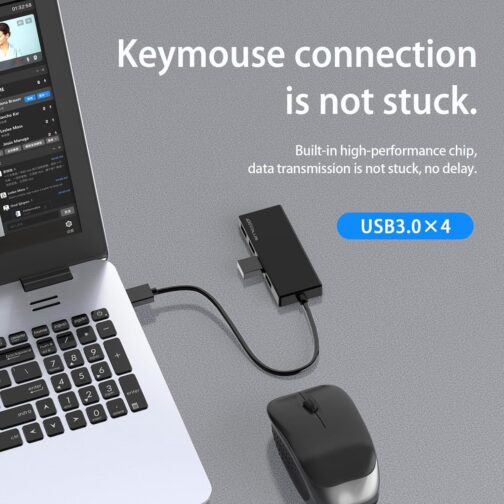 ANYPLUS USB Hub 3.0, 4 Port USB Hubs, Portable USB Splitter Mini USB Splitter for Desktop, Laptop, Xbox, Flash Drive, HDD, Console, Printer, PC, Keyboards, HP, Dell – Bild 6