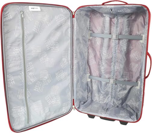 SIGN Fabric Suitcase Trolley, Travel Suitcase, Inline Wheels (Hand Luggage, Medium, Large, Very Large), red – Bild 5